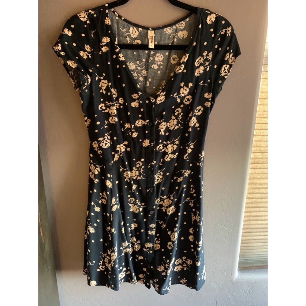 🌟 Mudd Blue Floral Print Dress Size Small